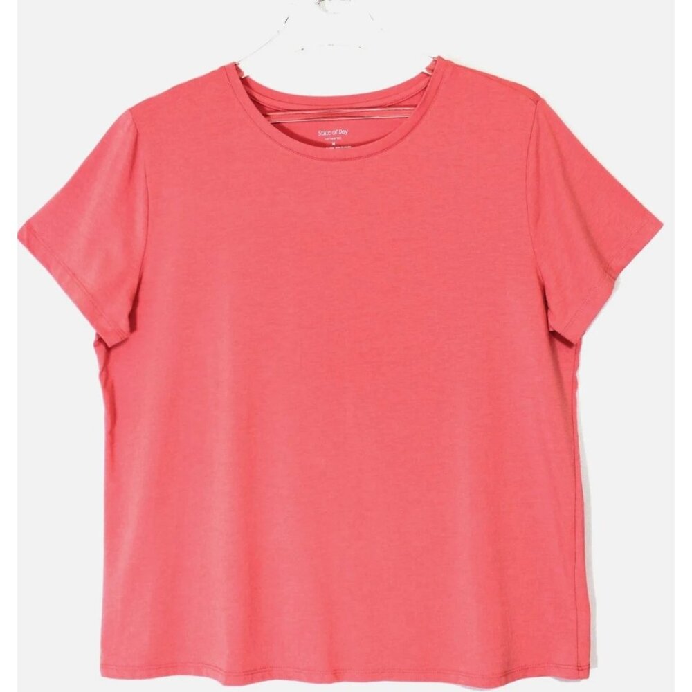 State Of Day Intimates Ss Jersey Sleep Top Size XS Sea Coral NWT